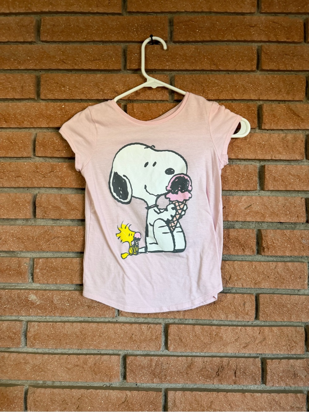 jumping beans Light Pink Snoopy & Woodstock Ice Cream Tee
